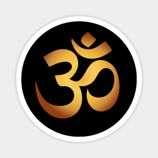 Black Golden Aum Magnet